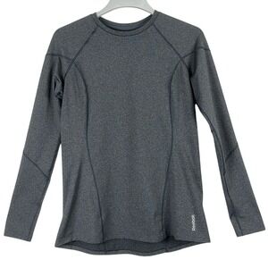 Reebok Play Warm Active Long Sleeve CrewNeck Shirt‎ Womens Size XL Charcoal Grey